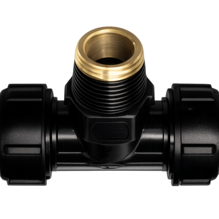Tê thu HDPE ren ngoài ren đồng
