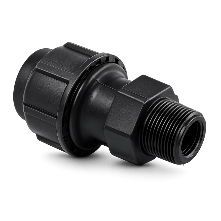 Nối thẳng HDPE 1 đầu ren ngoài